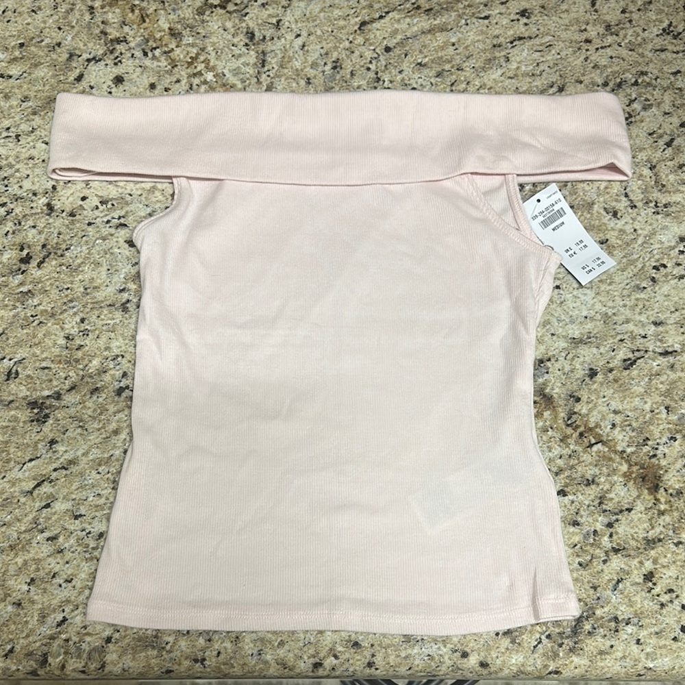 Hollister Light Pink Off-Shoulder Top